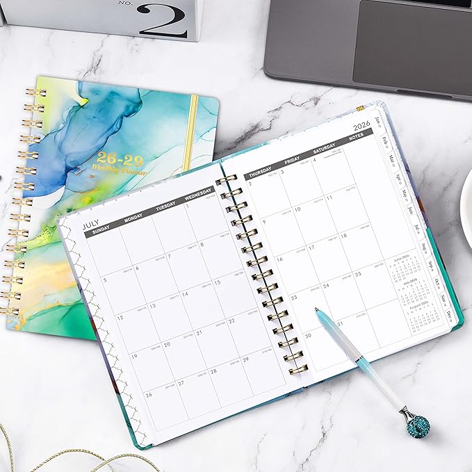 2026-2029 Monthly Planner - 3 Year Monthly Planner 2026-2029 with Monthly Tabs, Jul. 2026 - Jun. 2029, 6.3" x 8.4", 26-29 Monthly Calendar - Green