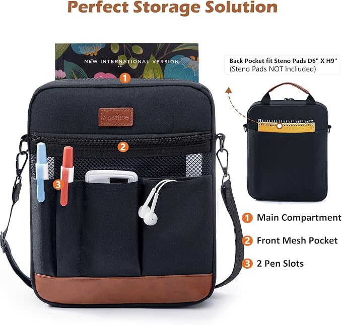 Book Sleeve with Zipper, Book Covers for Book Lovers, Multi-pocket Book Protector Cover with Shoulder Strap,Book Bag for Ipaad, kidle - Back To School Book Accessories