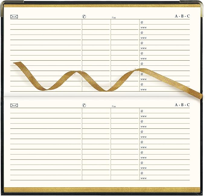 Brownline® 2026 Executive Weekly Pocket Planner, Appointment Book, 12 Months, January to December, Horizontal, Sewn Binding, 6.75" x 3.1875", Black, Trilingual (CBE306-26)
