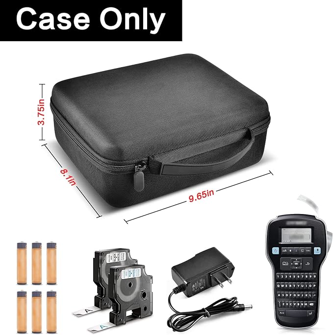 PAIYULE Case Compatible with DYMO Label Maker LabelManager 160/280 Portable Label Maker, Tag Printer Storage Organizer for AC Adapter, Tape Cartirdges and More Accessories(Box Only) Gray