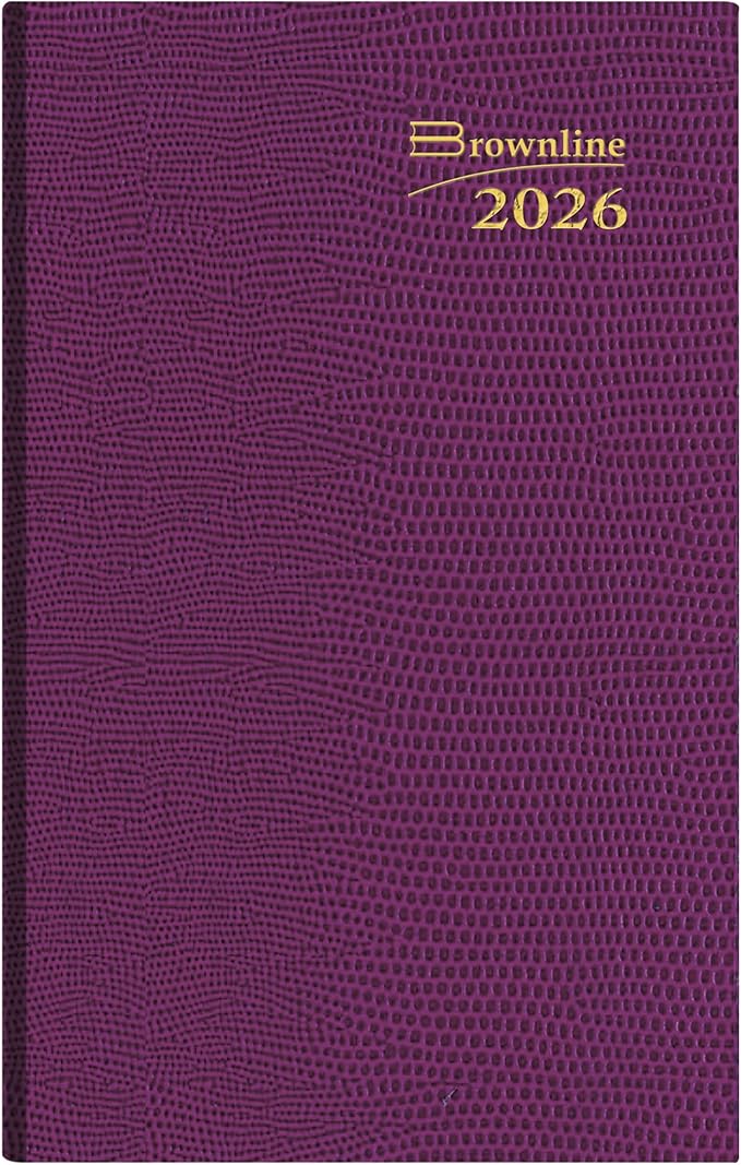 Brownline® 2026 Traditional Daily Pocket Planner, Appointment Book, 12 Months, January to December, Perfect Binding, 4.75" x 3", Assorted Colors (CB301.ASX-26)