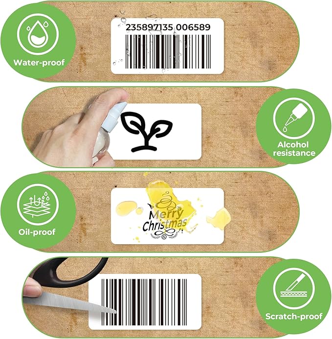 Nelko Genuine 3" x 2" Direct Thermal Label, Self-Adhesive Barcode Labels Compatible with Nelko PL70E Label Printers, No BPA & BPS, 1000 Labels (Commercial Grade)