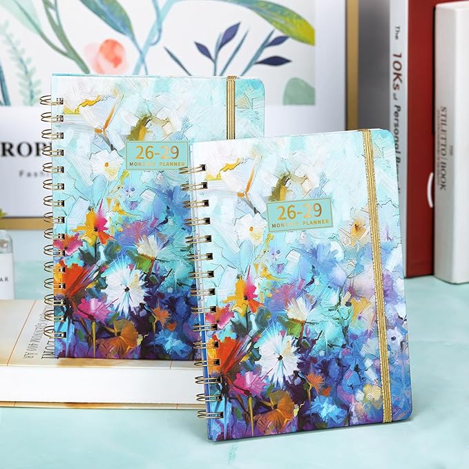 2026-2029 Monthly Planner/Calendar - 3 Year Monthly Planner 2026-2029, July 2026 - June 2029, 6.3" x 8.4", 36 Monthly Planner with Tabs, 29 Notes Pages, Hardcover, Inner Pocket - Oil Painting