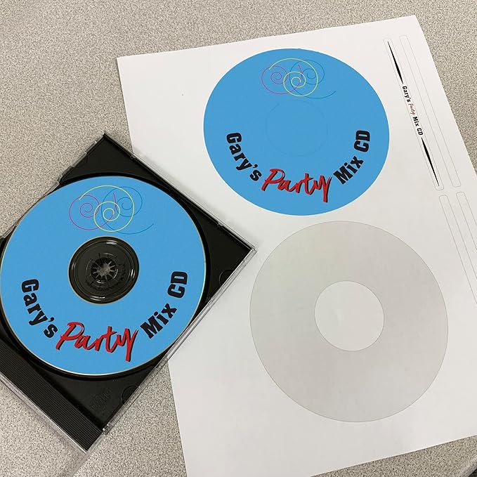 CD/DVD Label Full Face | Qty 200 Disc, 400 Spine | 100 Sheets Total | Permanent White Matte | Inkjet & Laser Printer Compatible | Customizable Printable Blank Labels | Blank Label