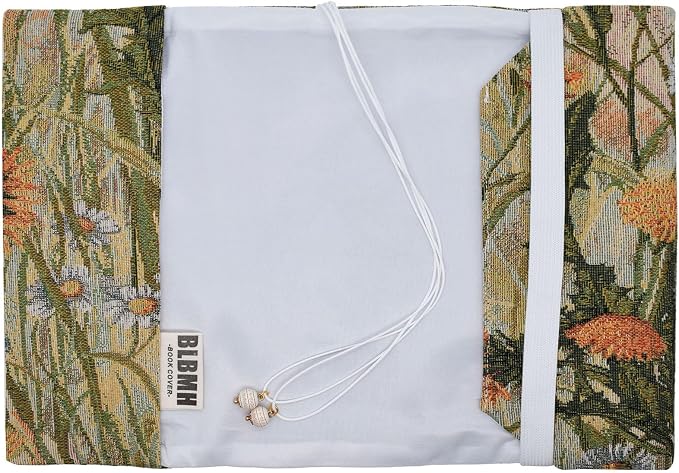 BLBMH A5 Journal Cover | Non-Stretch Fabric Notebook Sleeve with Bookmark, Handmade 5.5x8.3 Washable Privacy Protector for Paperback Hardcover, Gift for Women- WD Dandelion