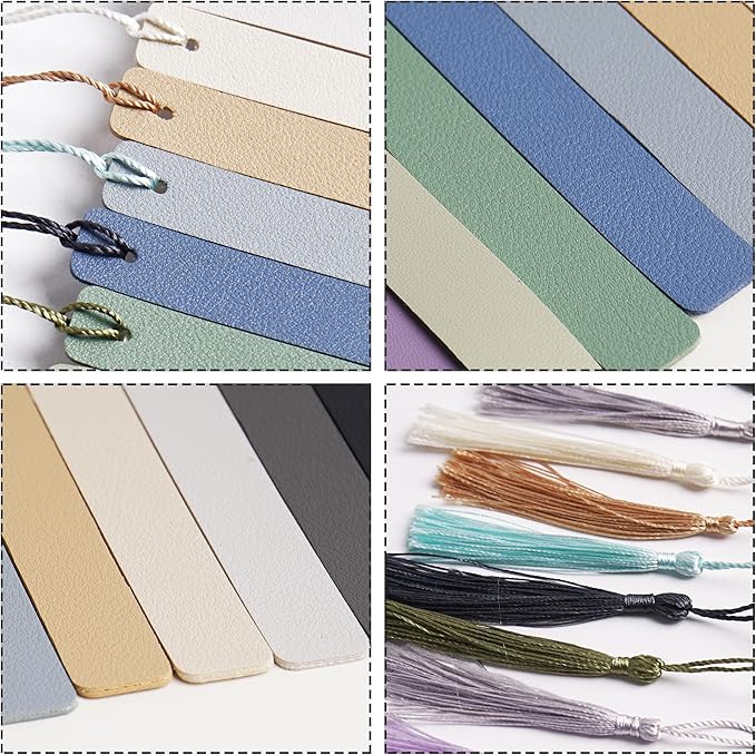 12 Pcs Pastel Leather Bookmarks Colorful for Women Students Teachers Book Lovers Reading Supplies(12colors3)