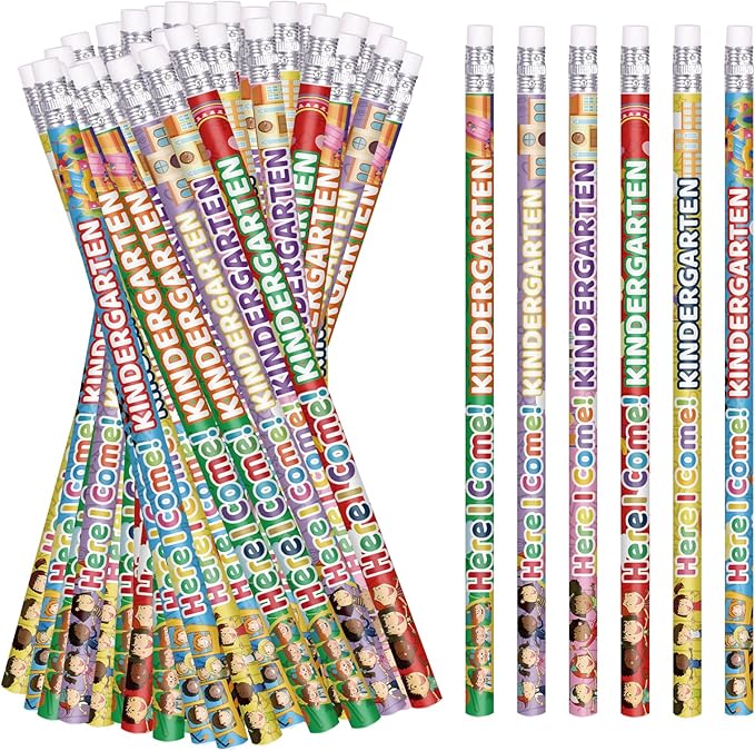 Kindergarten Pencils Colorful Birthday Pencils Fun Inspirational Pencil Back to School Pencil (36)