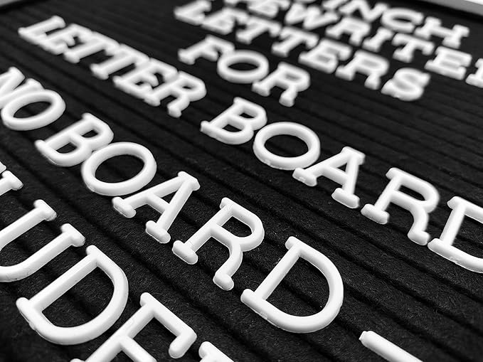 Felt Letter Board Letters Set - Pre-cut 0.75inch White Typewriter Letters 386pcs with Canvas Bag (No Board Included)