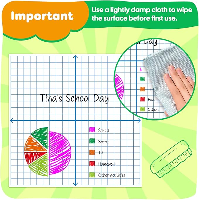 Giant Magnetic XY Coordinate Graph Grid Paper,Dry Erase Chart Paper for Whiteboard Homeschool Teacher Must Haves,Math Classroom Teaching Supplies Math Manipulatives