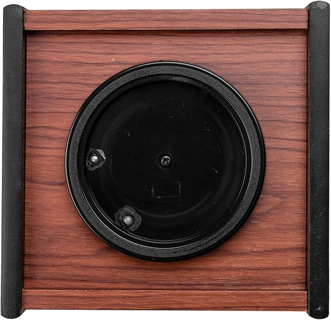 Revolving Wooden Desk Organizer 4 Compartment Remote Control Holder Brown Black Spinning Office Supplies Caddy Tabletop Storage Desktop Rotating Stationery Accessory Sorter Home