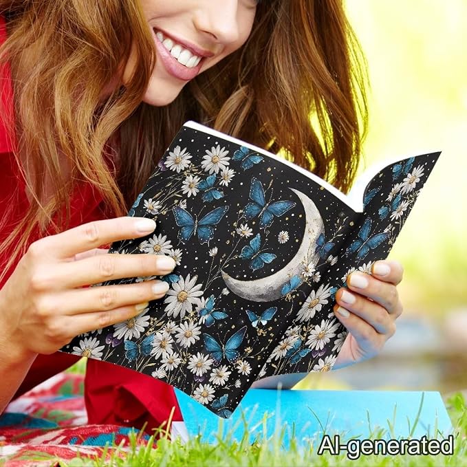 Dreaweet Daisy Butterfly Print Book Covers for Textbooks,Jumbo Book Sleeves for Book Lover Fit 9 x 11 Inches Paperback Hardcover Books Cover Protector,Washable & Reusable