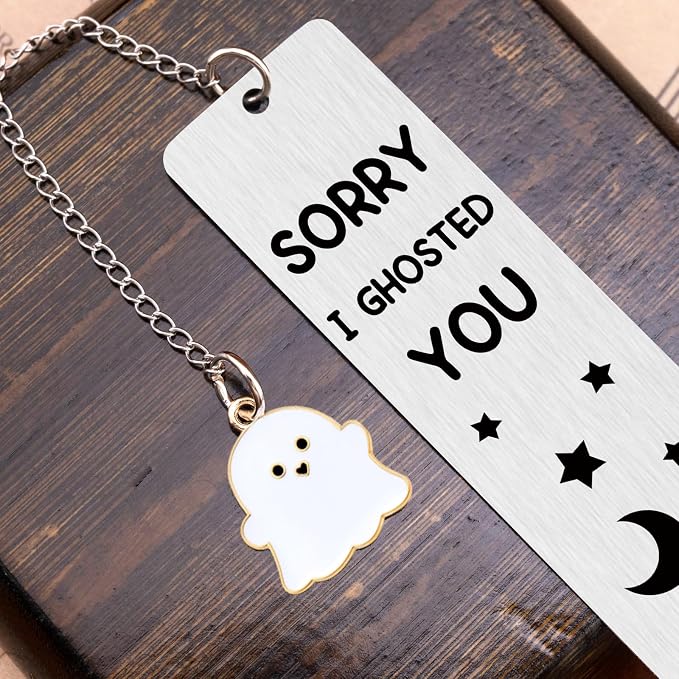 Cute Bookmarks for Women Book Accessories for Reading Lovers Funny Bookmarks for Women Cool Spooky Ghosts Bookmark Birthday Easter Halloween Gifts for Friends Female Teacher