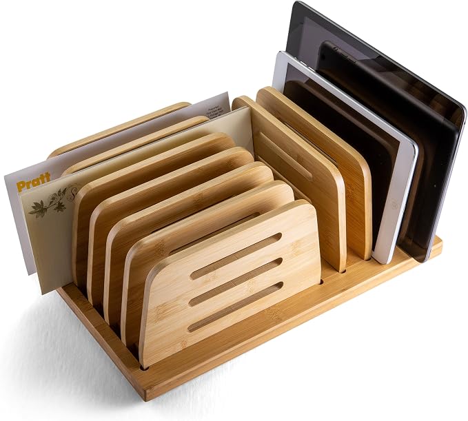 Achieva Bamboo Large Adjustable File Sorter (71002)