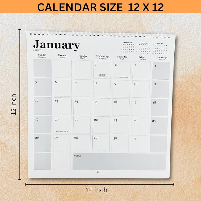Piccasso- 2026 Wall Calendar 12” x 12”- Master of Cubism Art- Printed on FSC Certified Cardstock Paper- Monthly Organizer for Home and Office