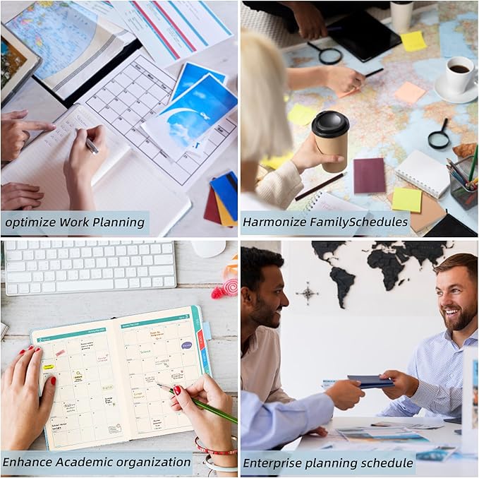 2026 Year Planner Magnetic Buckle Hardcover Weekly and Monthly Calendar Planner 12 Month 5.5" x 8.3" Soft Leather Bound Cute Planner Goal Habit Tracker Organizer Planning Book with Tabs ,Daily Schedule School Office Schedule for Women Men（White）