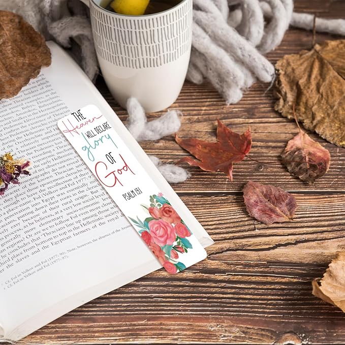 UV DTF Bookmark Wraps - 24 Sheets Bible Verse UV DTF Stickers for Blank Acrylic Bookmark, Christian Inspirational Quotes Cold Transfer Sticker DIY Bookmarks Decorations Gift for Book Lovers