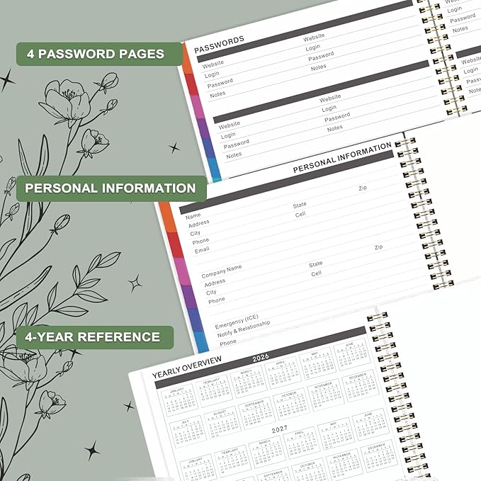 2026-2029 Planner - Monthly Planner 2026-2029, from July 2026 to December 2029, 8.5" x 11", 3 Years Calendar with Monthly Tabs and Back Pocket, Perfect for Organize