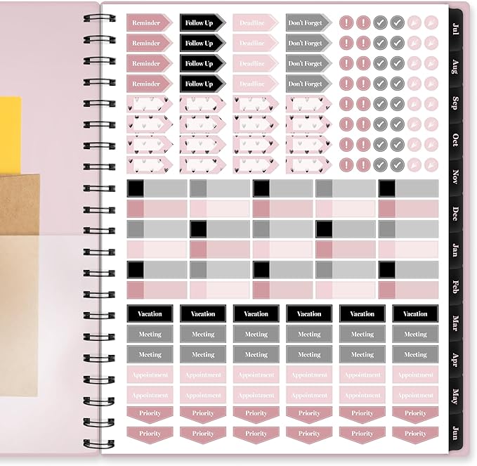 Cambridge Planner 2026-2027 Weekly & Monthly Academic 12-Month July-June, 8-1/2" x 11", Cherish (1800-905A)