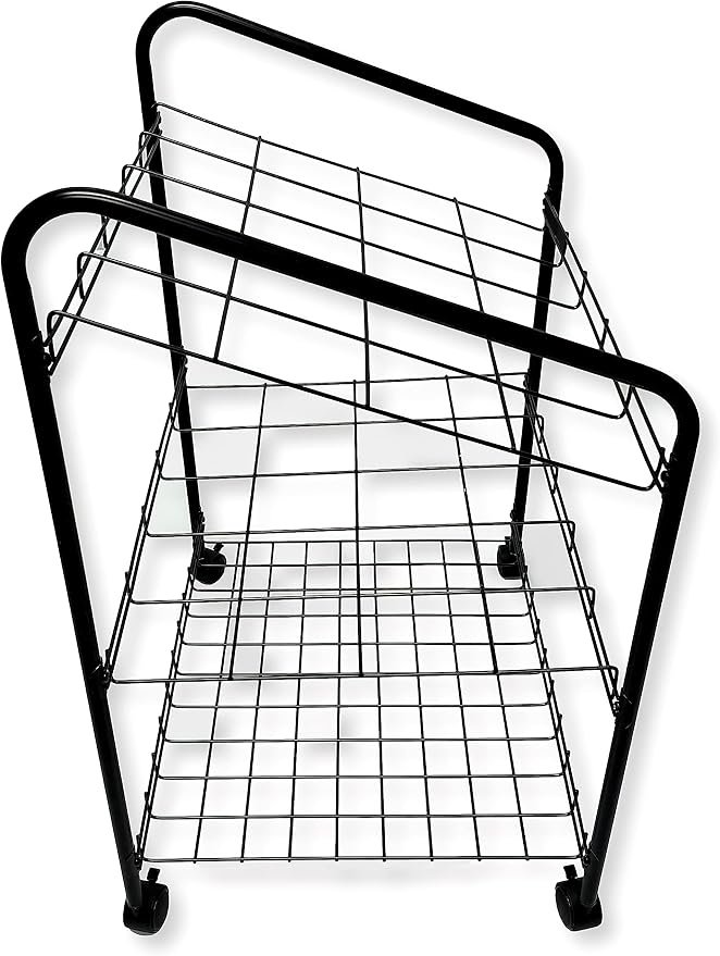 Proartek Drafting PK00002 Model WRF40 Wire Bin Roll File Blueprint Holder; 20 Slots, 4" x 4"; 4 Swivel Casters; Plastic Coated Heavy-Gauge Steel Rods