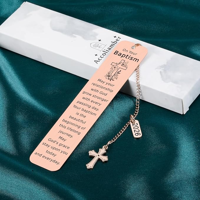 Baptism Gifts for Girl Baptism Gifts for Boys Catholic Christening Gifts First Communion Gifts for Girl Boy Confirmation Gifts for Teens Baptism Bookmark Christian Easter Gifts for Kids Women Men