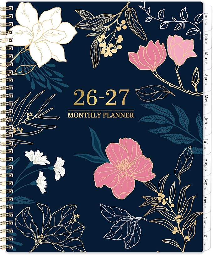 2026-2027 Monthly Planner/Calendar - Jan. 2026 - Dec. 2027, 9" x 11", Calendar Planner 2026-2027, 2 Year Monthly Planner, Tabs, 2-Size Pocket