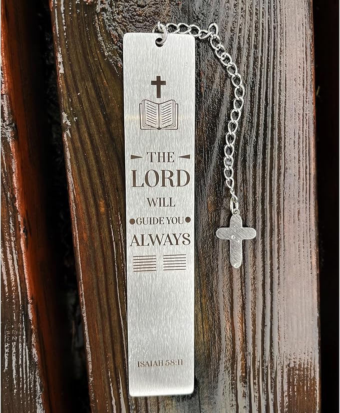 Bible Bookmarks Book Markers, Metal Christian Bookmark Gift Accessories (Isaiah 58:11)