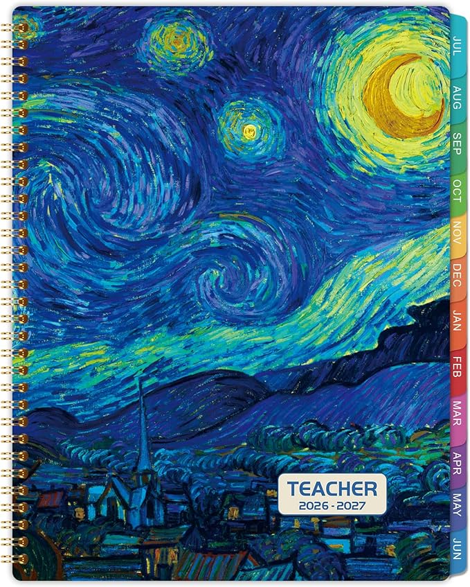 Teacher Planner 2026-2027 - Academic Planner 2026-2027 from July 2026 - June 2027, 8.5" x 11", Weekly & Monthly Lesson Plan Book, Helps Better Teaching