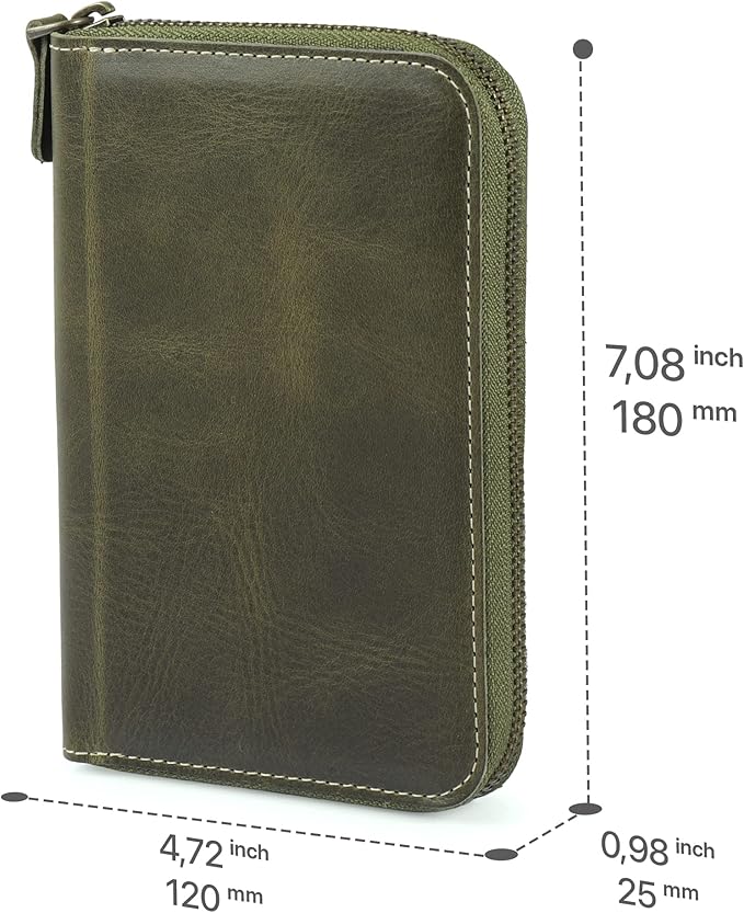 Londo Genuine Leather Padfolio – Portfolio Folder with Pencil Holder, Notepad & Zipper Closure for Business, Office & Travel