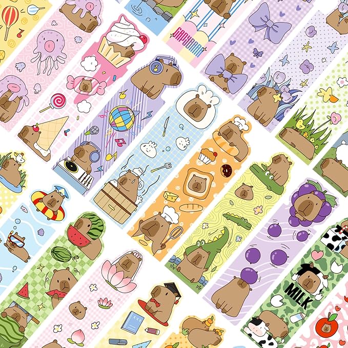 30pcs Capybara Bookmarks, Adorable Animal Design for Book Lovers, Durable and Cute Reading Accessories for Kids and Adults, Student Stationery Supplies Gifts