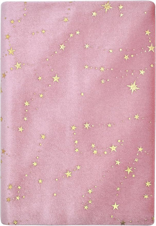 BLBMH 5x8 Book Cover | Handmade Non-Stretch Fabric Sleeve with Bookmark | for Paperback Bible Journal | Privacy Reading Gift for Women - Velvet Pink