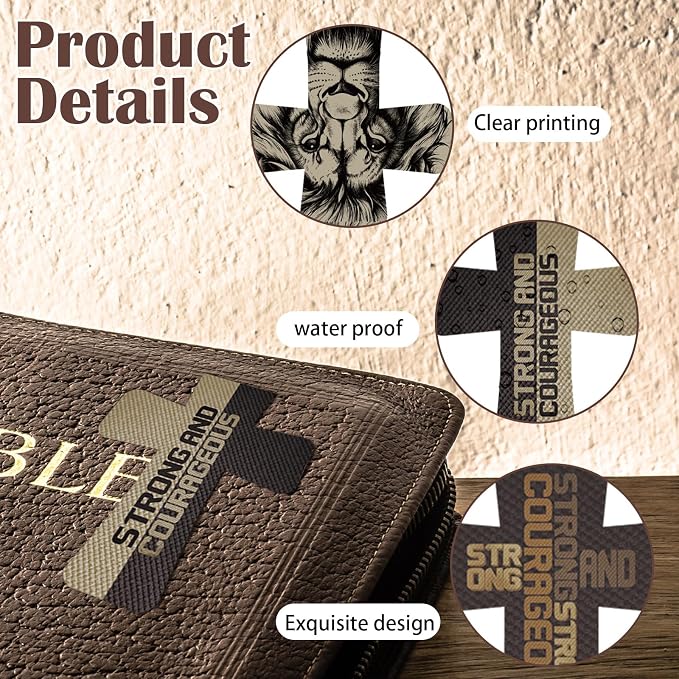 Glenmal 60 Pcs Magnetic Christian Cross Bookmark for Men Christmas Page Marker Set for Men Inspirational Scripture Strong Courageous Strong Lion for Xmas Bibles Books Church Favor