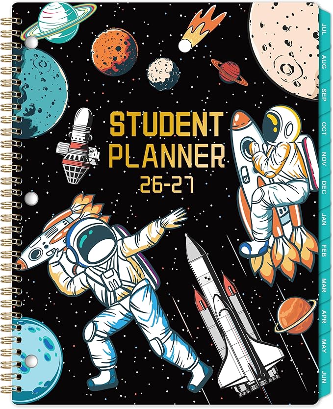 Student Planner 2026-2027 - Academic Planner 2026-2027 with Stickers, July 2026- June 2027, 9" X 11", Planner Weekly and Monthly, 3-Hole Punched Academic Calendar