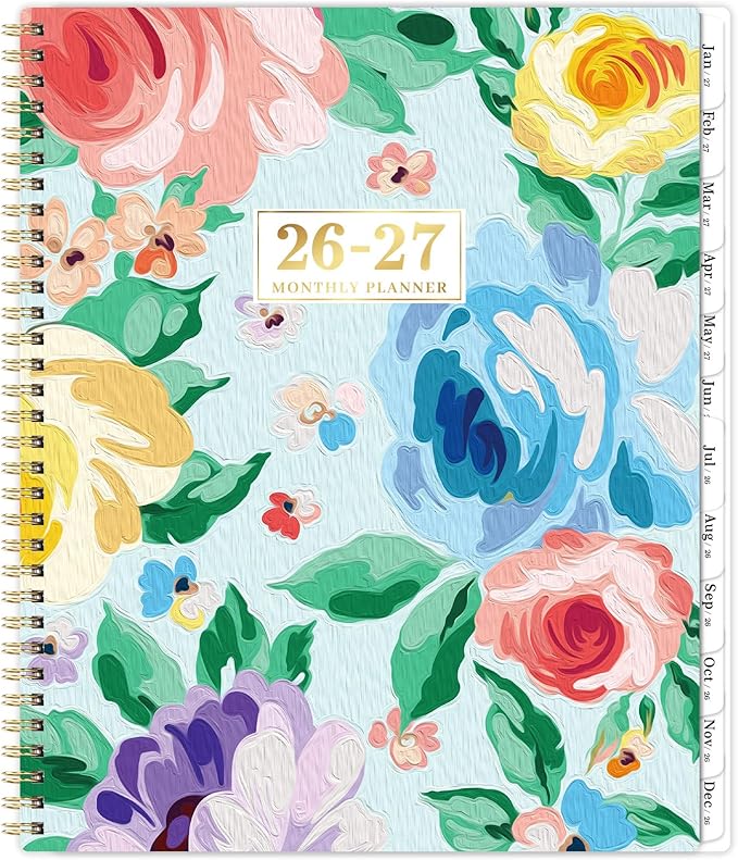Planner 2026-2027 - Monthly Planner 26-27, JUL 2026 to DEC 2027, 9''X11'', 18 Months Planner 2026-2027, Monthly Tabs, Notes Pages, Back Pocket