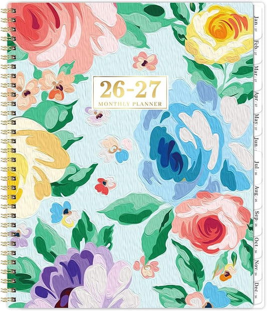 Planner 2026-2027, 18 Months Monthly Planner, Jul 2026-Dec 2027, with Monthly Tabs, Notes Pages, 9"x11", Twin-Wire Binding, Thick Paper for Office Home School