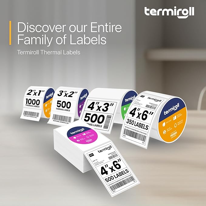 4x6 Thermal Labels, Shipping Stickers 130 Labels/Fanfold Perforated, Compatible with Rollo, Zebra, iDPRT, Munbyn & More Direct Thermal Printers, Strong Adhesive for Small & Medium Business