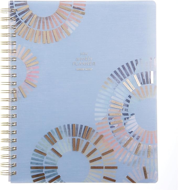 russell+hazel 2025 Spiral Burst Weekly Planner, 12 Month Calendar (January 2025 – December 2025), 9.125" x 11.25” (100613)