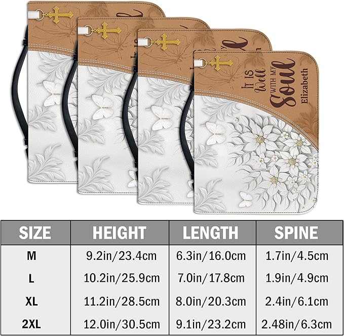 Personalized Man of God Bible Cover, God Says I Am Bible Case PU Leather, Bible Holder Handle Zipper, Faith Scripture with Name Case Bag, Religious Gifts for Church Christians Women Men (GOD-09)