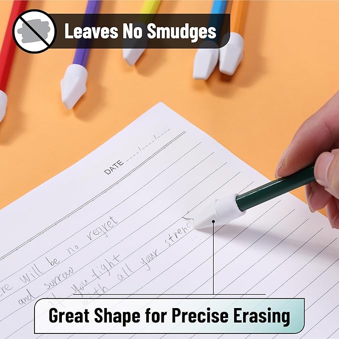 Mr. Pen- White Pencil Top Erasers, 120 pcs, Eraser Caps for Pencils, White Pencil Head Erasers for Pencils Tops