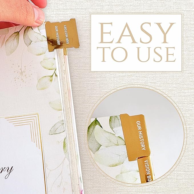 Wedding Planner Book and Organizer – Luxury Floral Hardcover Bridal Planner 9.45 x 7.09 in with Stickers, Pen & Box – Engagement Gift & Bride-to-Be Keepsake – 229 Pages, Tips, Budget Tracker & Calendar