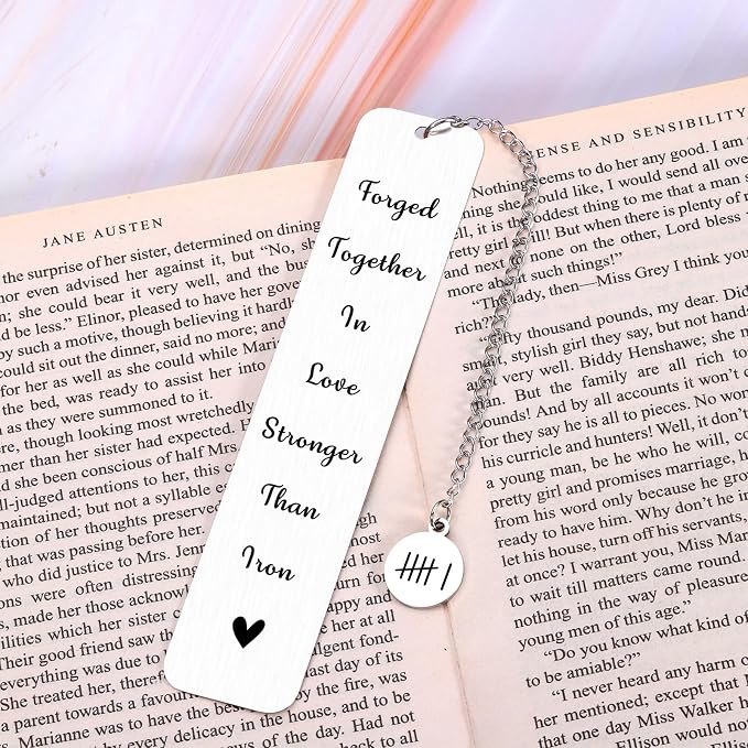 6 Year Anniversary Iron Gifts for Him Her Iron Gifts for 6th Anniversary Bookmark for Women Men 6th Valentines Day Gift from Wife Husband Boyfriend Girlfriend Couples Wedding Sixth Anniversarys