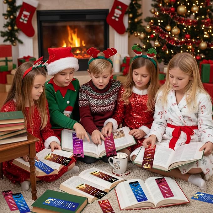 TICIAGA Christmas Nativity Bible Verses Bookmarks - 60PCS Jesus is The Sweetest Gift Christmas Bible Bookmark Bulk for Kids, Religious Prayer Bookmark Xmas Stocking Stuffers for Sunday School Rewards