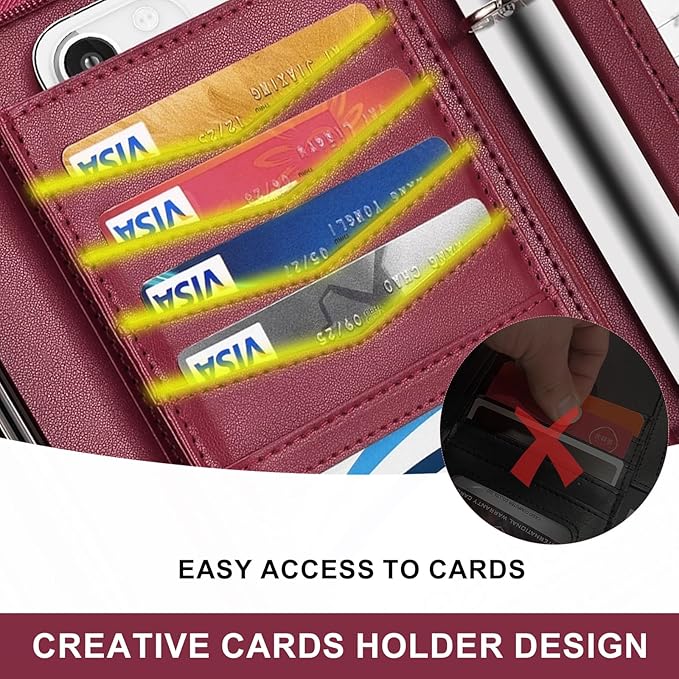 Leathario Portfolio Binder, Includes 5 Folder Index Dividers, 13 Inch Tablets Organizer with Handle, Vegan Leather A4 Padfolio, Multi-Pocket Notepad Business Planner Professional Document