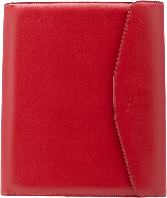 Case it Case-it V.P Tri Fold Business Meeting Padfolio | Professional Portfolio with Letter Size Writing Pad/Lots of Pockets/PAD-35 RED