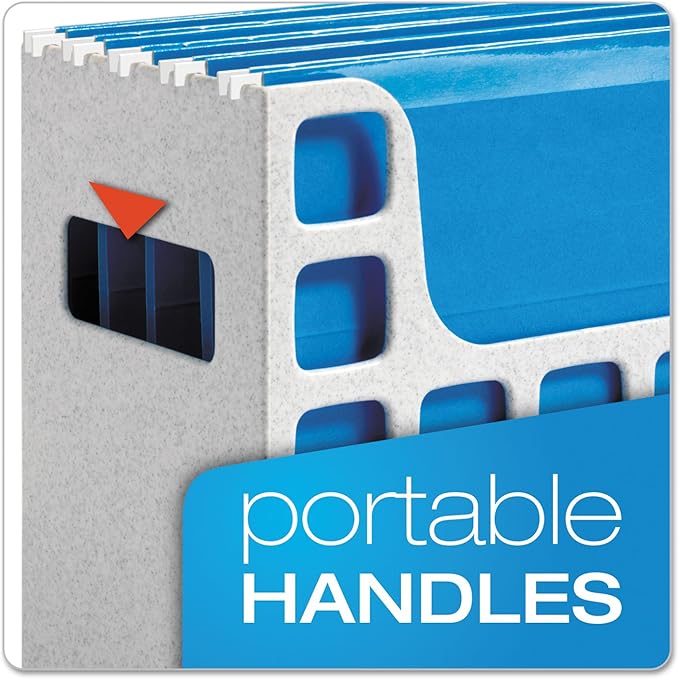 Pendaflex 23054 Desktop File w/Hanging Folders, Letter, Plastic, 12 1/4 x 6 x 9 1/2, Granite (PFX23054)