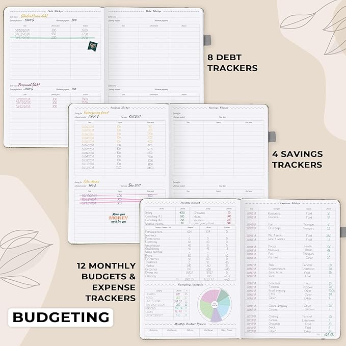 GoGirl Planner PRO Schedule - Undated Planner with Hourly Time Slots, Monthly, Weekly & Daily Organizer, Appointment Book for time Management, 7"x10" Hardcover, Lasts 1 Year - Foggy Alps