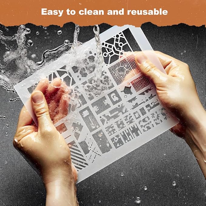 Earth Globe Stencil – Reusable 8.5" x 11" Mylar Template for Educational Art, DIY Crafts, Classroom Projects and World Map Decor