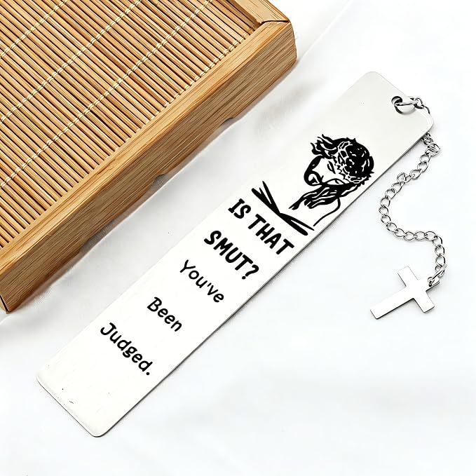 Metal Bookmark Funny Gifts Bookmarks for Women Men Reading Gifts Book Lovers Gift Box Birthday Christmas Easter Gift for Adults Teen Boys Girl (Bookmark Cross Pendant with Keychain)