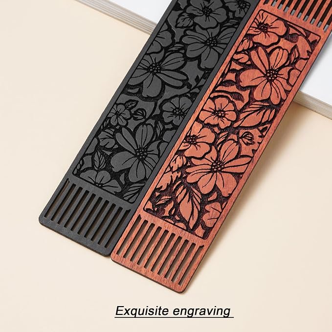Flower Bookmark Wood Bookmarks for Women Book Lovers,Bookish Gifts for Women (Hollow Flower)