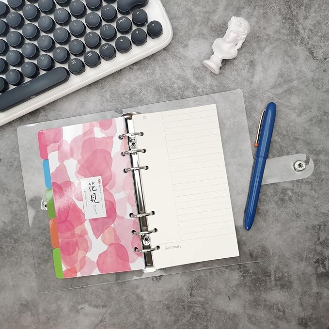Zelten 1 Pack A6 45 Sheets/90 Pages Connell Loose Leaf Punched Paper Refills Paper for 6 Hole Binder Personal Organizer Diary Notebook Refillable Planner