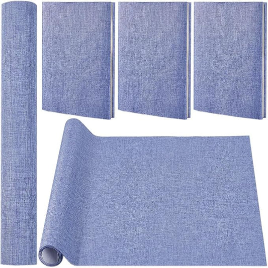 CRASPIRE 51 x 11.8 Book Cloth Blue for Books Binding Fabric Surface Paper Backed Bookcover Densely Woven Cloth Books Album Scrapbooking Archival DIY Covering Protector Bookbinding Supplies